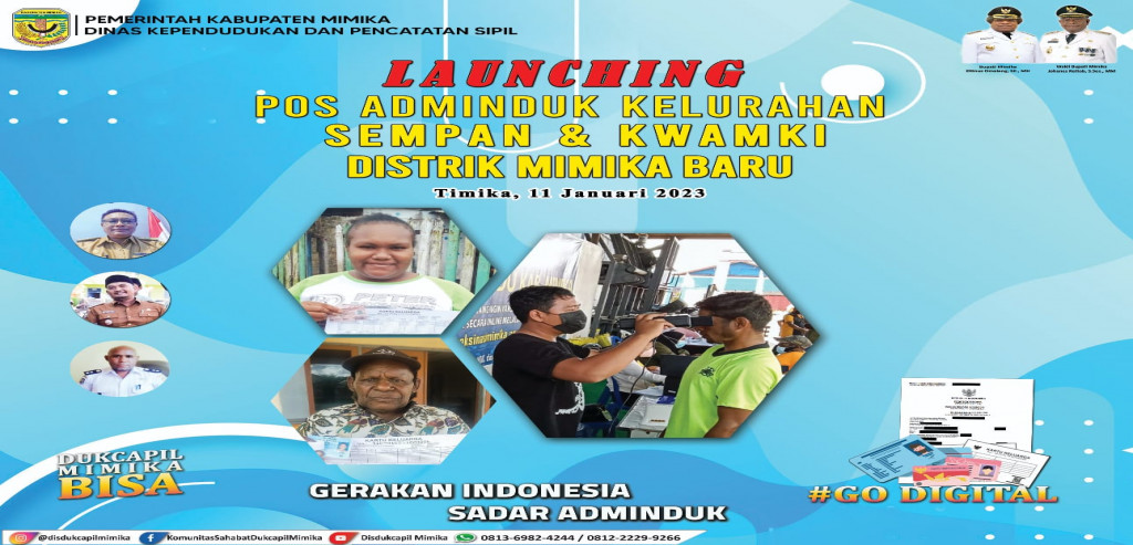 Launching Pos Adminduk Kelurahan Sempan & Kwamki Distrik Mimika Baru_Rabu, 11 Januari 2023