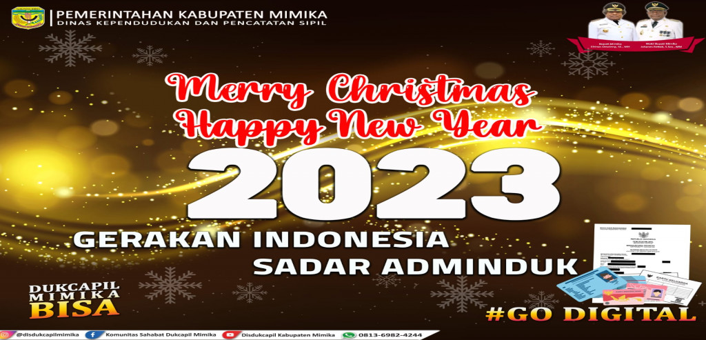 Merry Christmas and Happy New Year 2023_Gerakan Indonesia Sadar Adminduk 