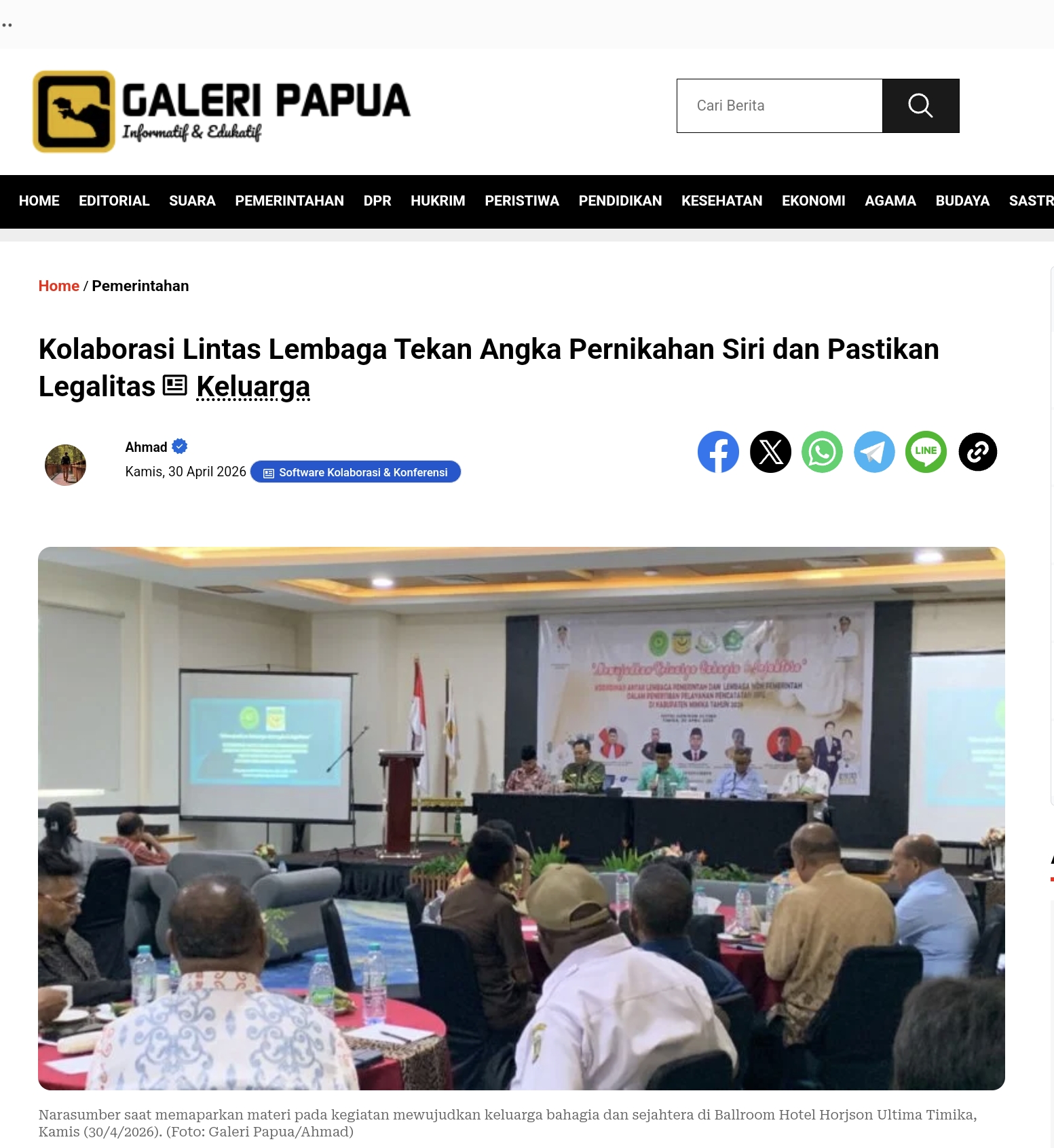 Kolaborasi Lintas Lembaga Tekan Angka Pernikahan Siri dan Pastikan Legalitas