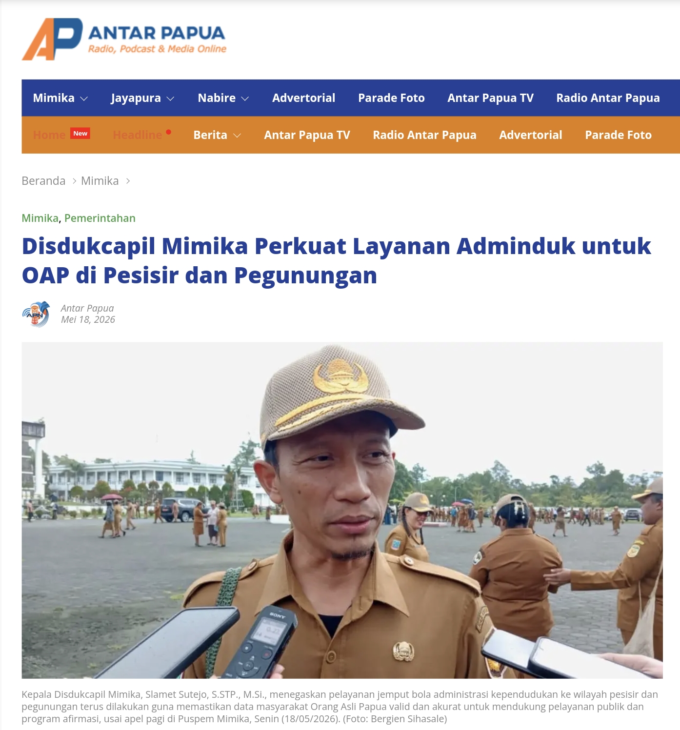 Disdukcapil Mimika Perkuat Layanan Adminduk untuk OAP di Pesisir dan Pegunungan