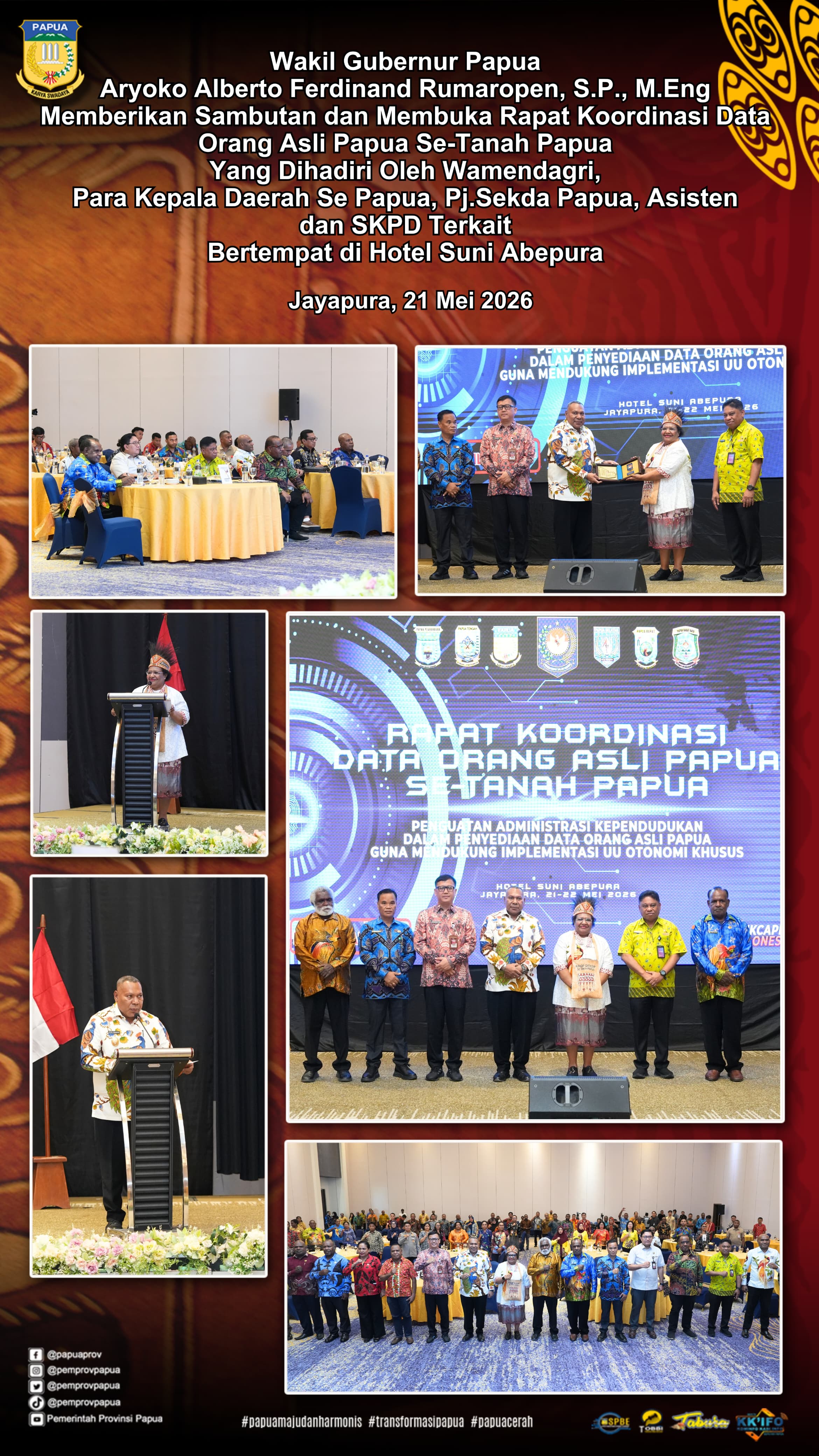 RAPAT KOORDINASI DATA ORANG ASLI PAPUA SE-TANAH PAPUA TAHUN 2026