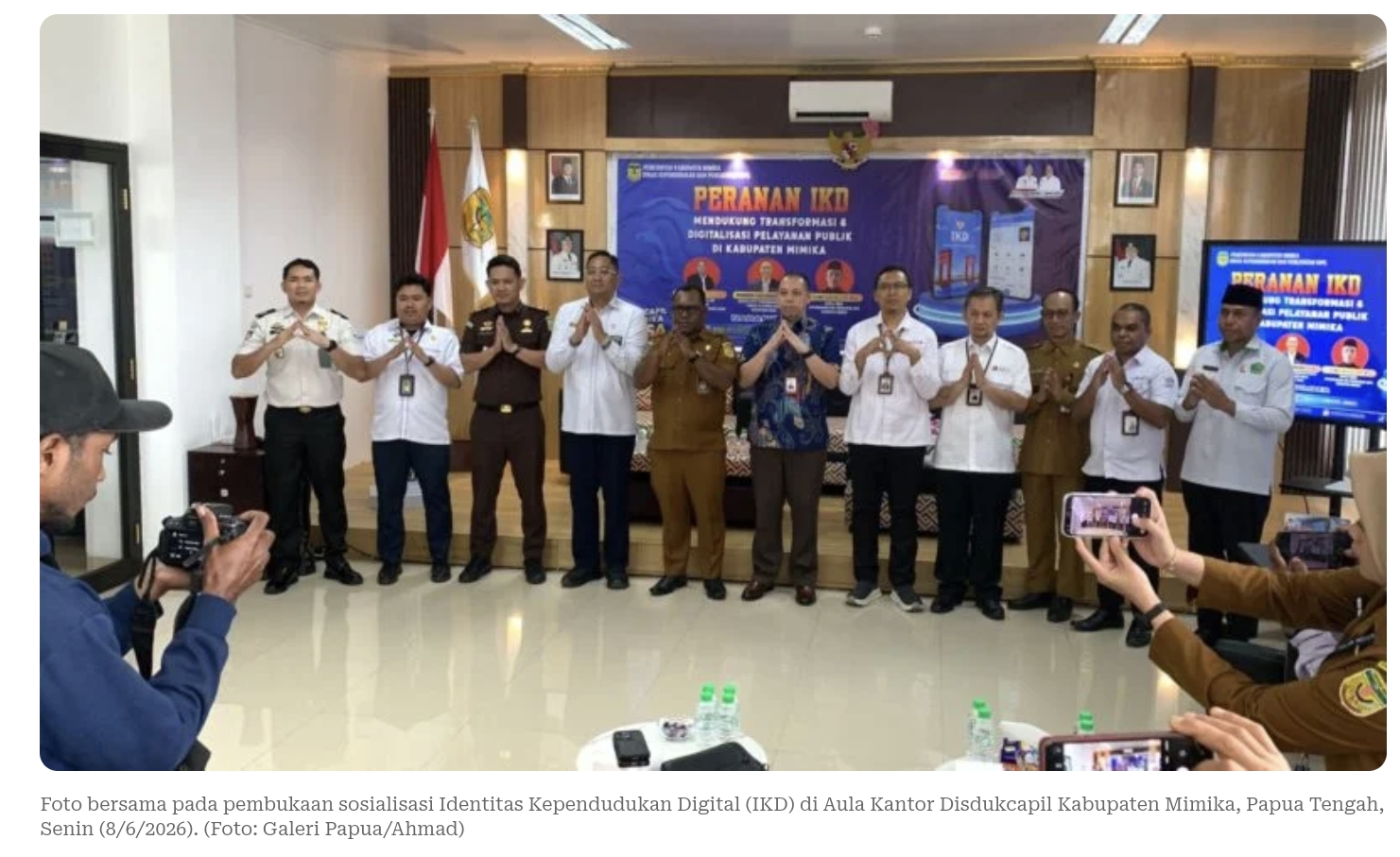 Dukung Transformasi dan Digitalisasi Pelayanan Publik, Disdukcapil Mimika Sosialisasi Peran IKD