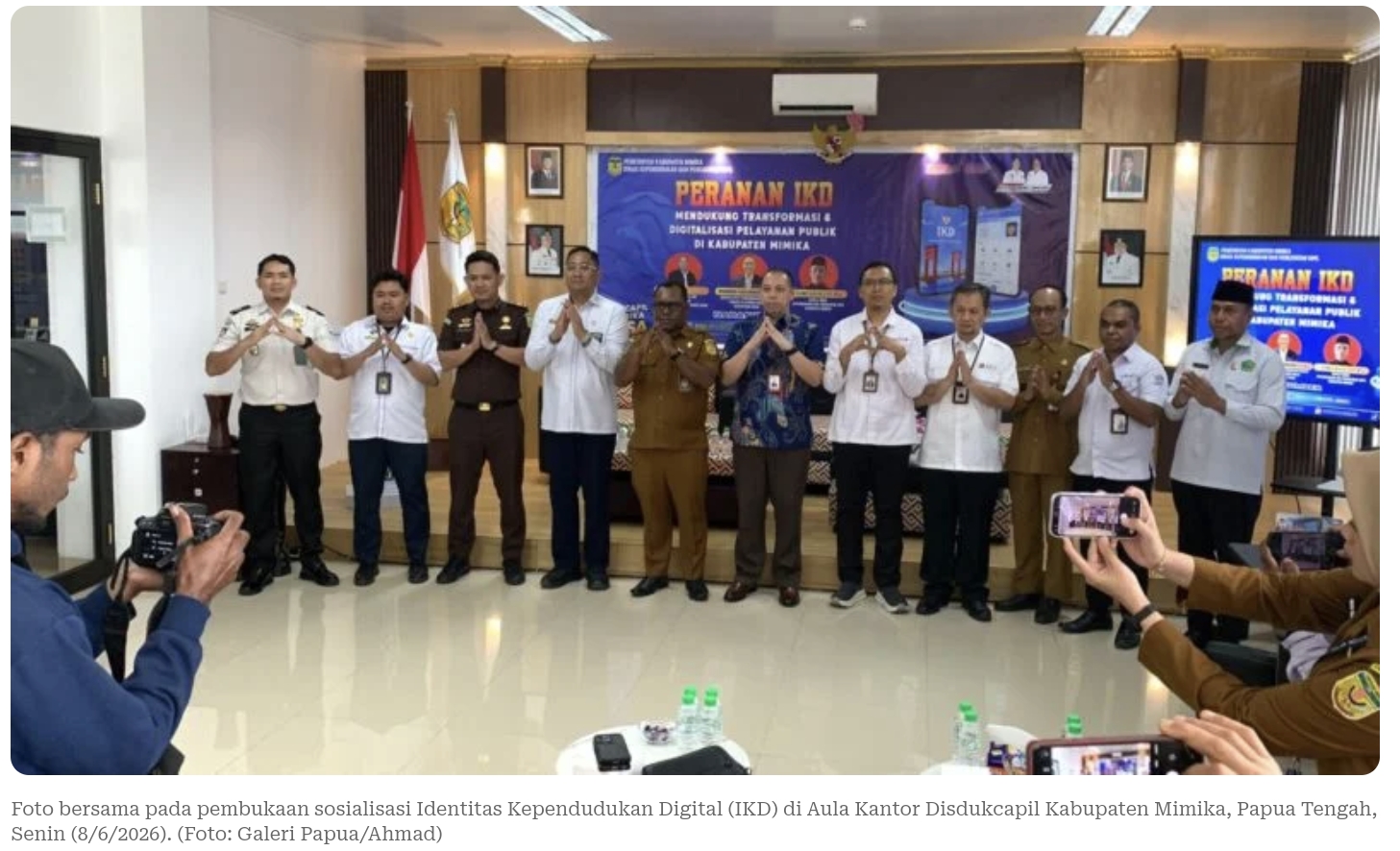 Dukung Transformasi dan Digitalisasi Pelayanan Publik, Disdukcapil Mimika Sosialisasi Peran IKD