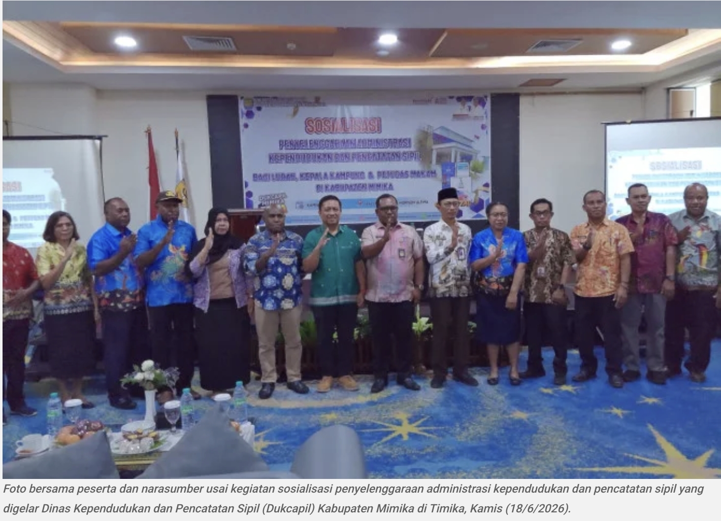 DUKCAPIL MIMIKA PERKUAT TERTIB ADMINISTRASI KEPENDUDUKAN HINGGA KAMPUNG DAN TEMPAT PEMAKAMAN