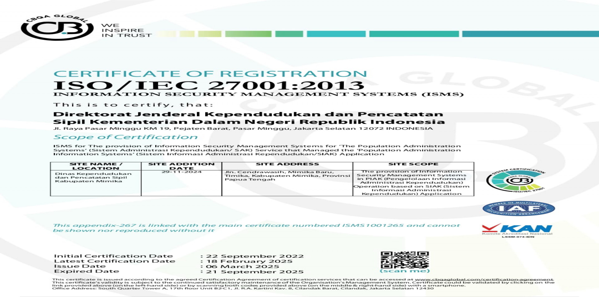 SERTIFIKAT ISO 27001